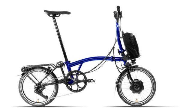 Brompton P-Line Electric Explore 12-speed - 16 Zoll 300Wh 12K Faltrad - Bolt Blue Lacquer