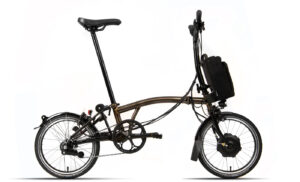 Brompton C-Line Electric Explore M - 16 Zoll 300Wh 6N Faltrad - Gloss Black Lacquer