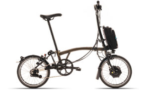 Brompton C-line Electric Explore - 16 Zoll 300Wh 6N Faltrad - Gloss Black Lacquer