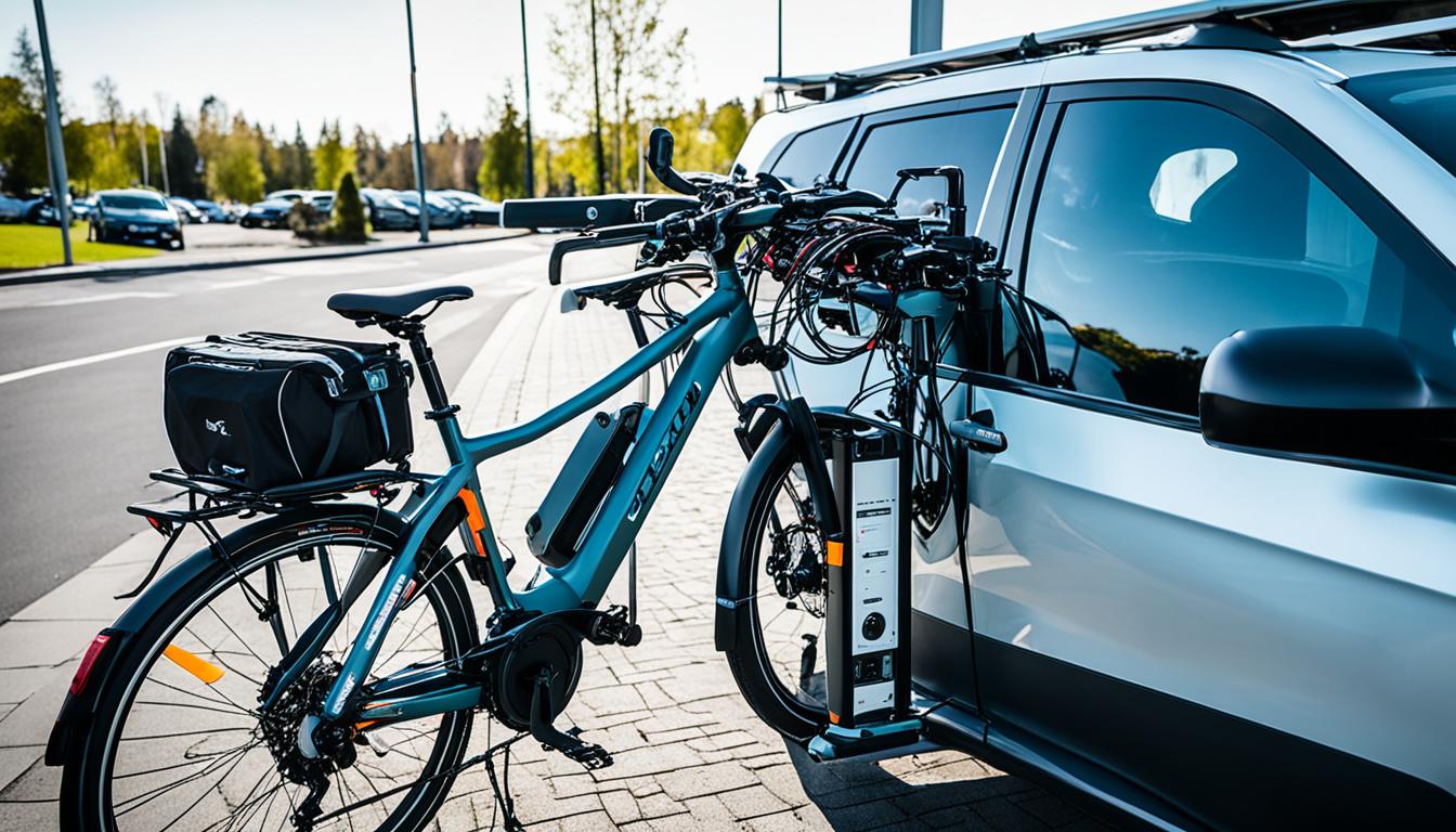 e-bike auf Auto fahrradträger befestigen