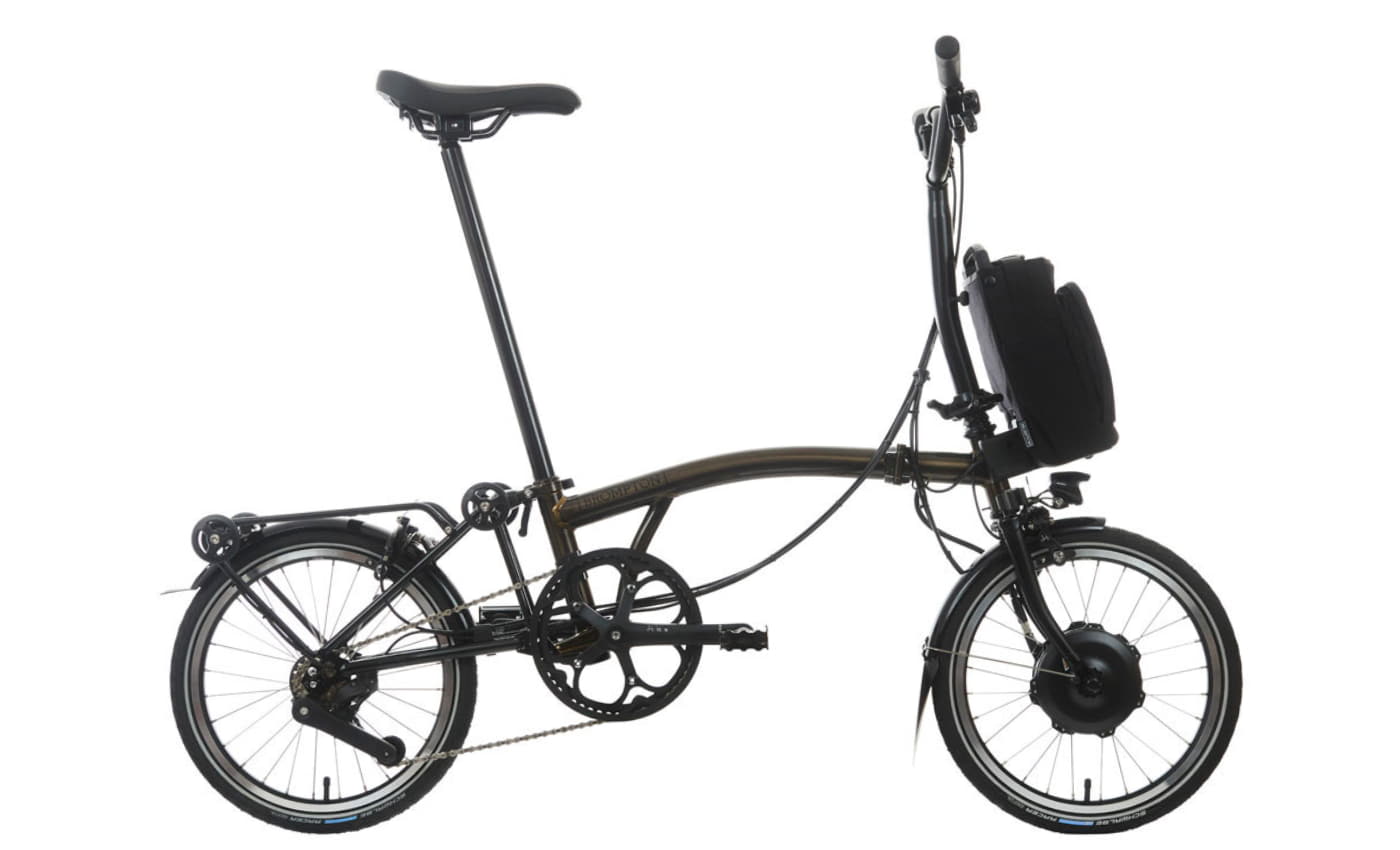 Brompton C-Line Electric Explore - Typ H - 16 Zoll 300Wh 12K Faltrad - Black Lacquer