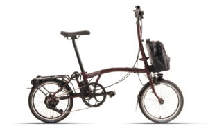 Brompton New C line Electric High - 16 Zoll 345Wh 4K Faltrad - Red Plum
