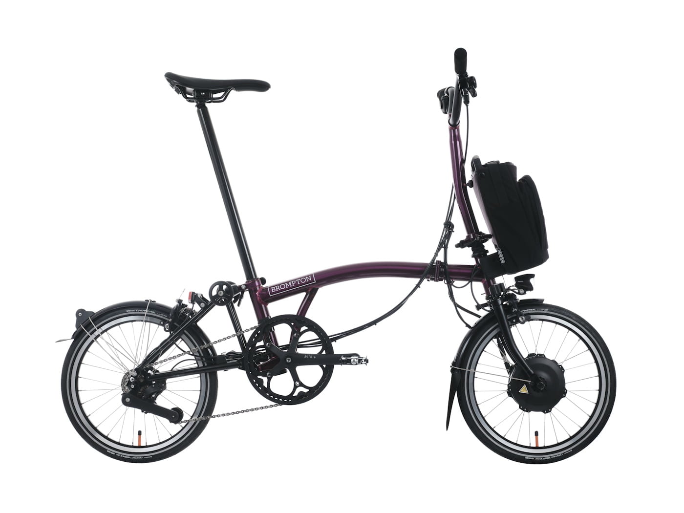 Brompton P-Line Electric Urban 4-speed - Typ M - 16 Zoll 300Wh 4K Faltrad - Amethyst Lacquer