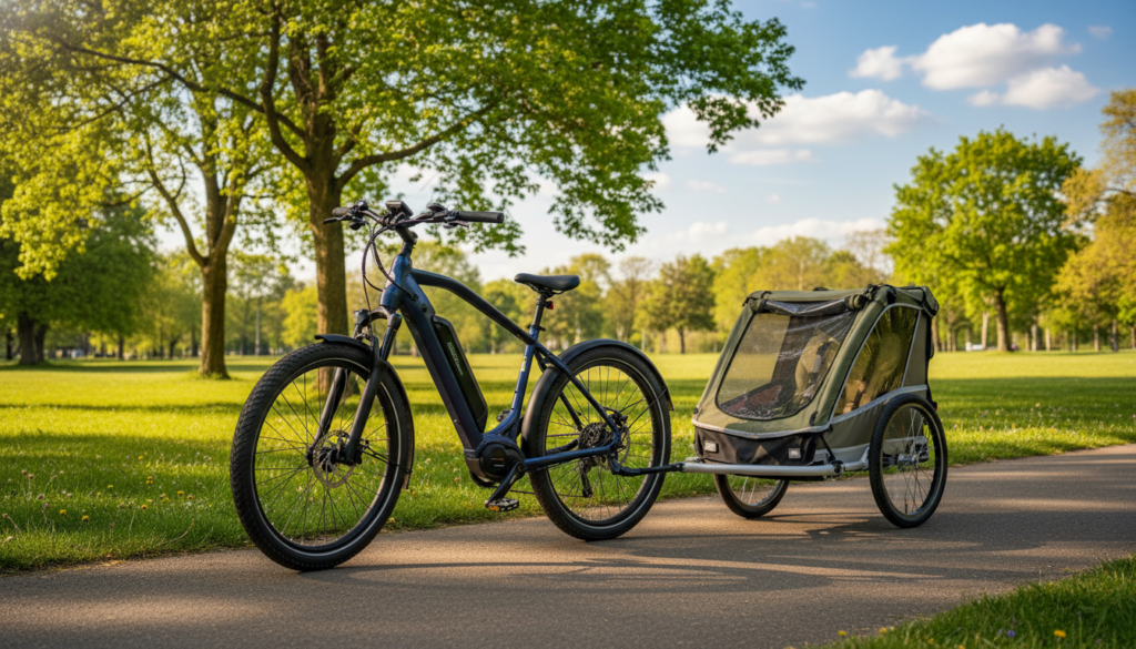 Fahrradanhänger am E-Bike Fahrradanhänger am E-Bike