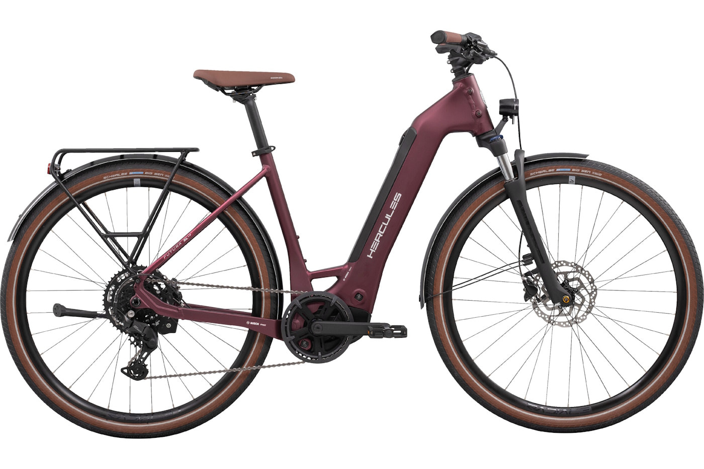 Hercules Futura SL I-9 - 28 Zoll 400Wh 9K Wave - ultimacy bordeaux-matt